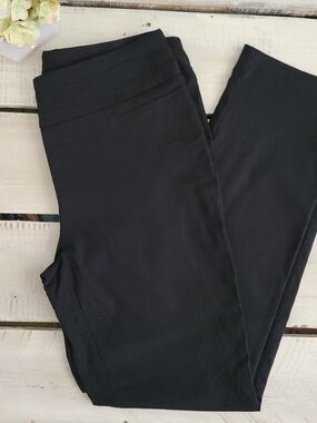 Hilary Radley Pull On Ankle Pants Black Sz 6